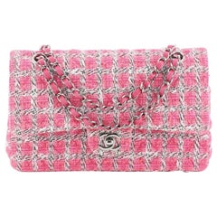 Chanel Classic Double Flap Bag Quilted Tweed Medium