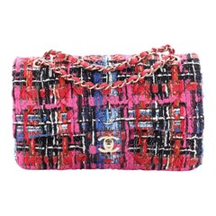 Chanel Classic Double Flap Bag Quilted Tweed Medium