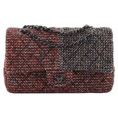 Chanel Classic Double Flap Bag Quilted Tweed Medium