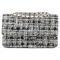 Chanel Classic Double Flap Bag Quilted Tweed Medium