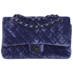 Chanel Classic Double Flap Bag Quilted Velvet Medium