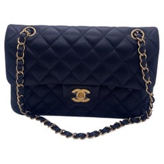 Chanel Classic Double Flap Bag Small Gold Chain Shoulder Bag Black Italy