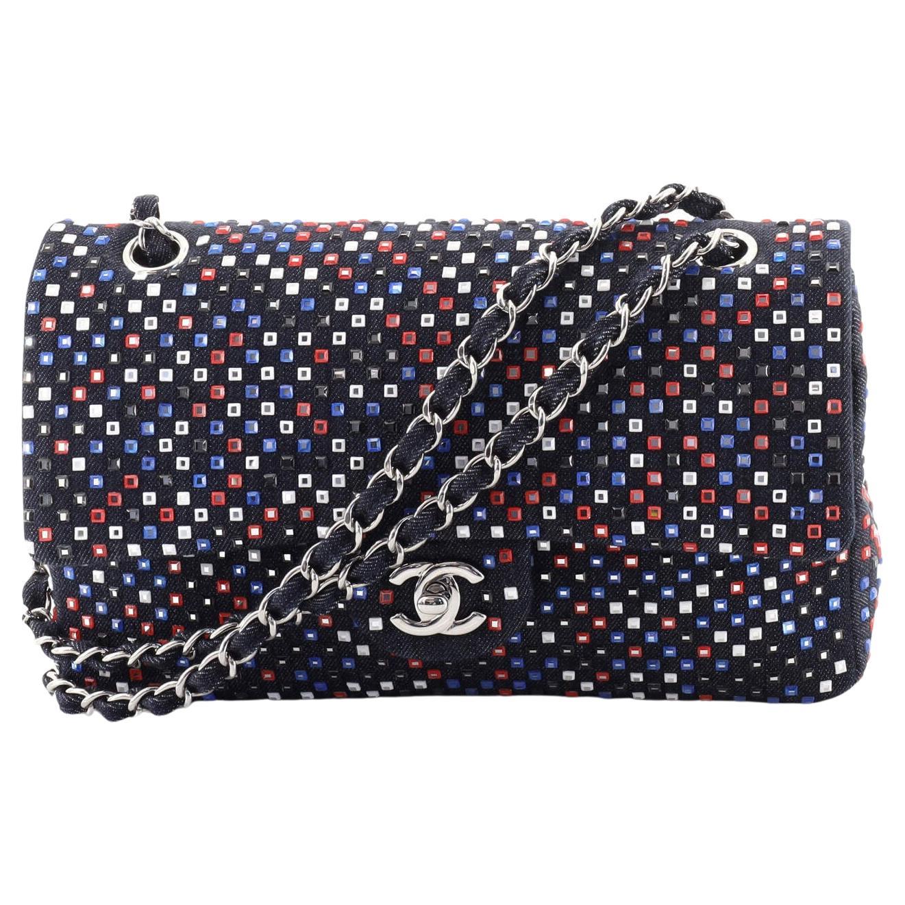Chanel Classic Double Flap Bag Strass Embellished Denim
