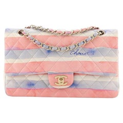 Chanel Classic Double Flap Bag Watercolor Print Quilted Lambskin