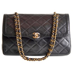 Retro Chanel Classic Double Flap Lambskin Paris Edition 