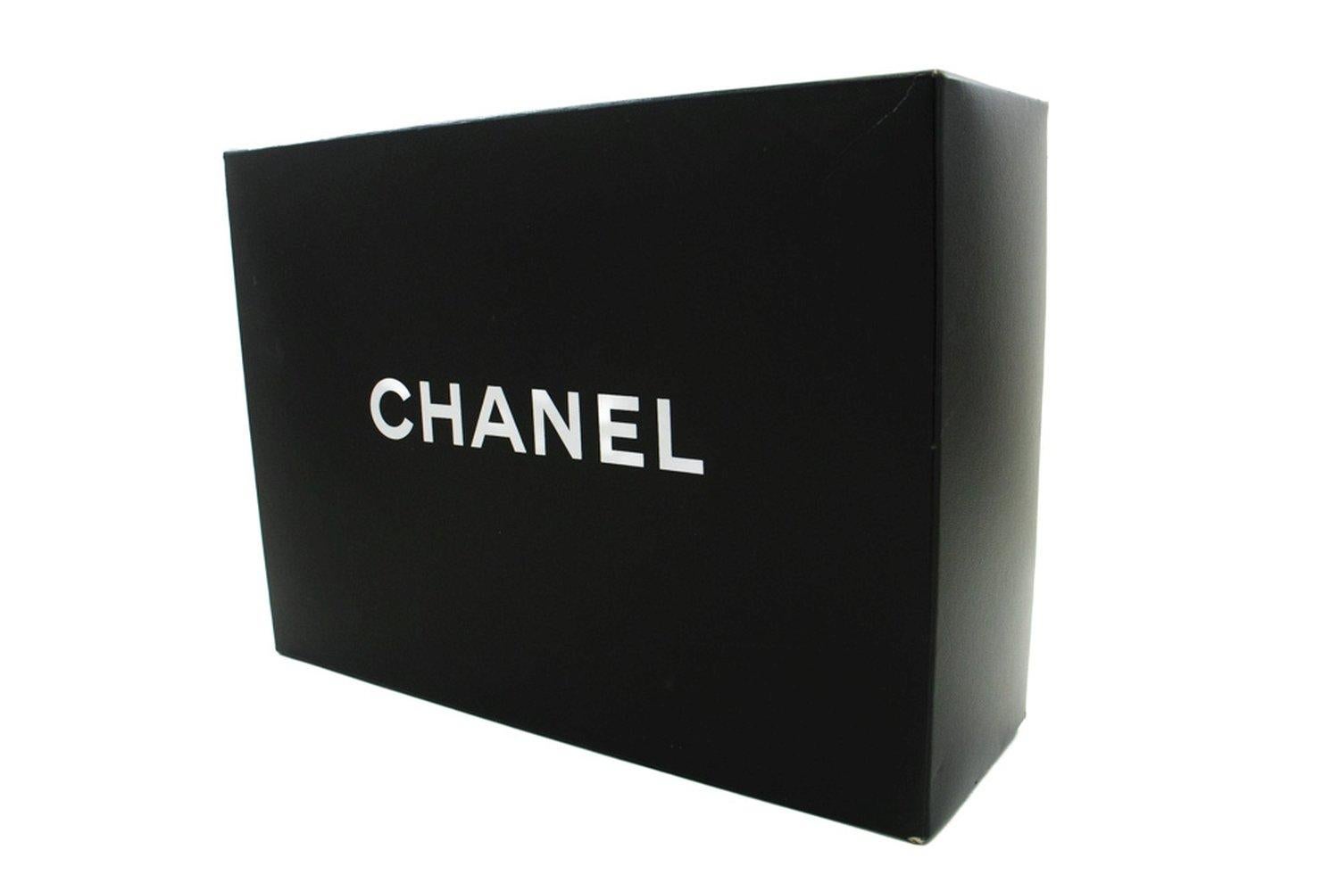 CHANEL Classic Double Flap Medium Chain Shoulder Bag Black Caviar 16