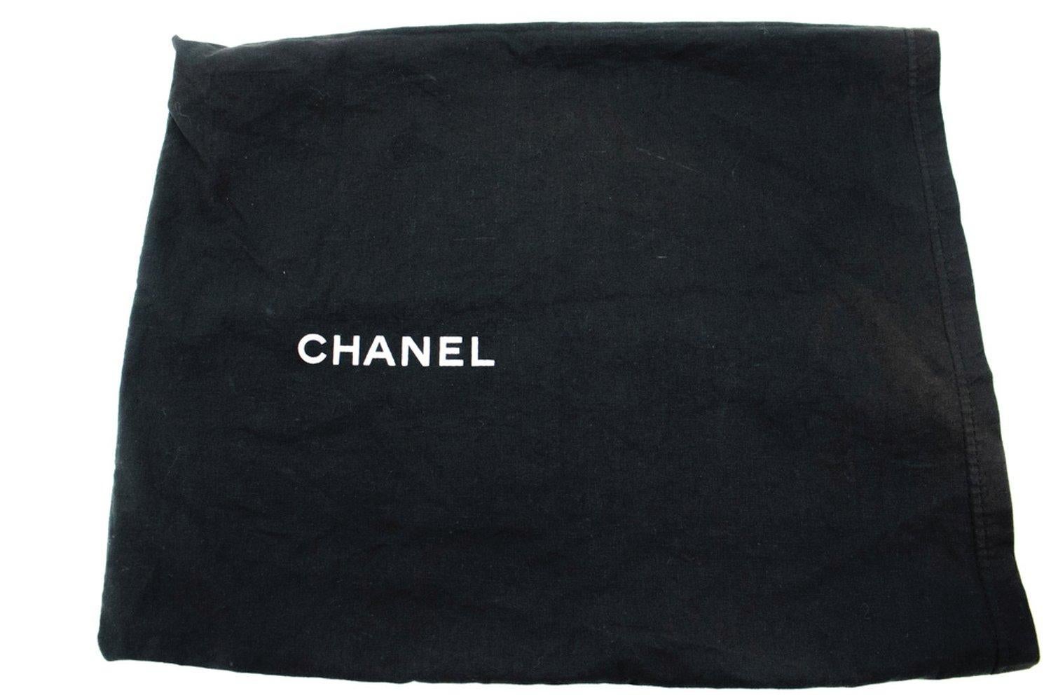 CHANEL Classic Double Flap Medium Chain Shoulder Bag Black Lamb 15