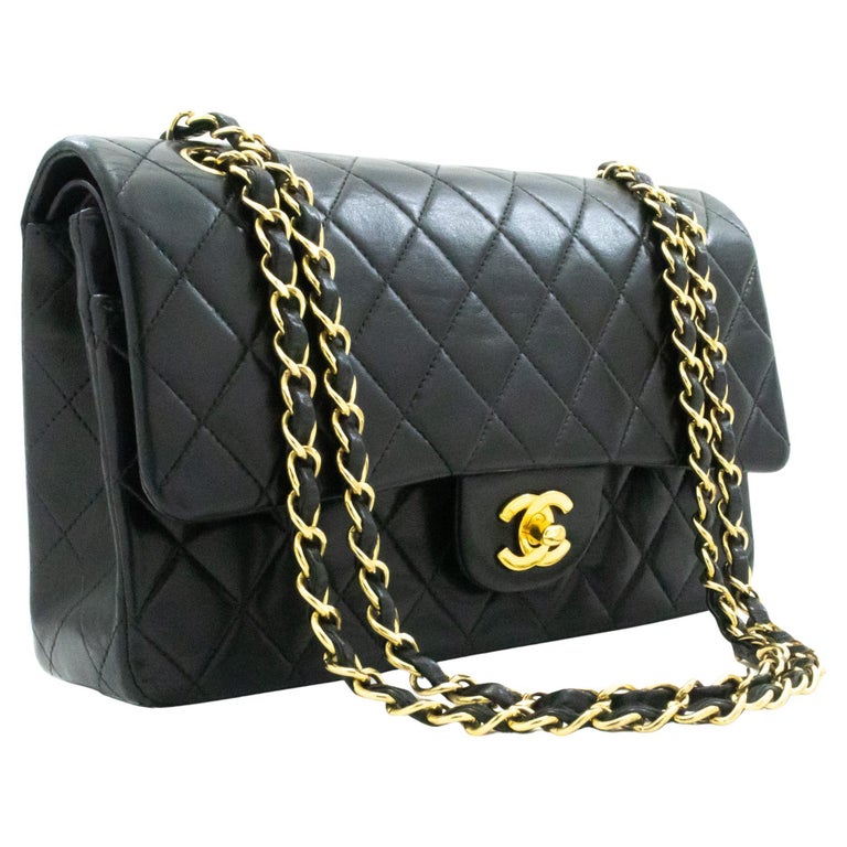 Chanel 2009-2010 Black Lambskin Medium Classic Double Flap Bag SHW – AMORE  Vintage Tokyo