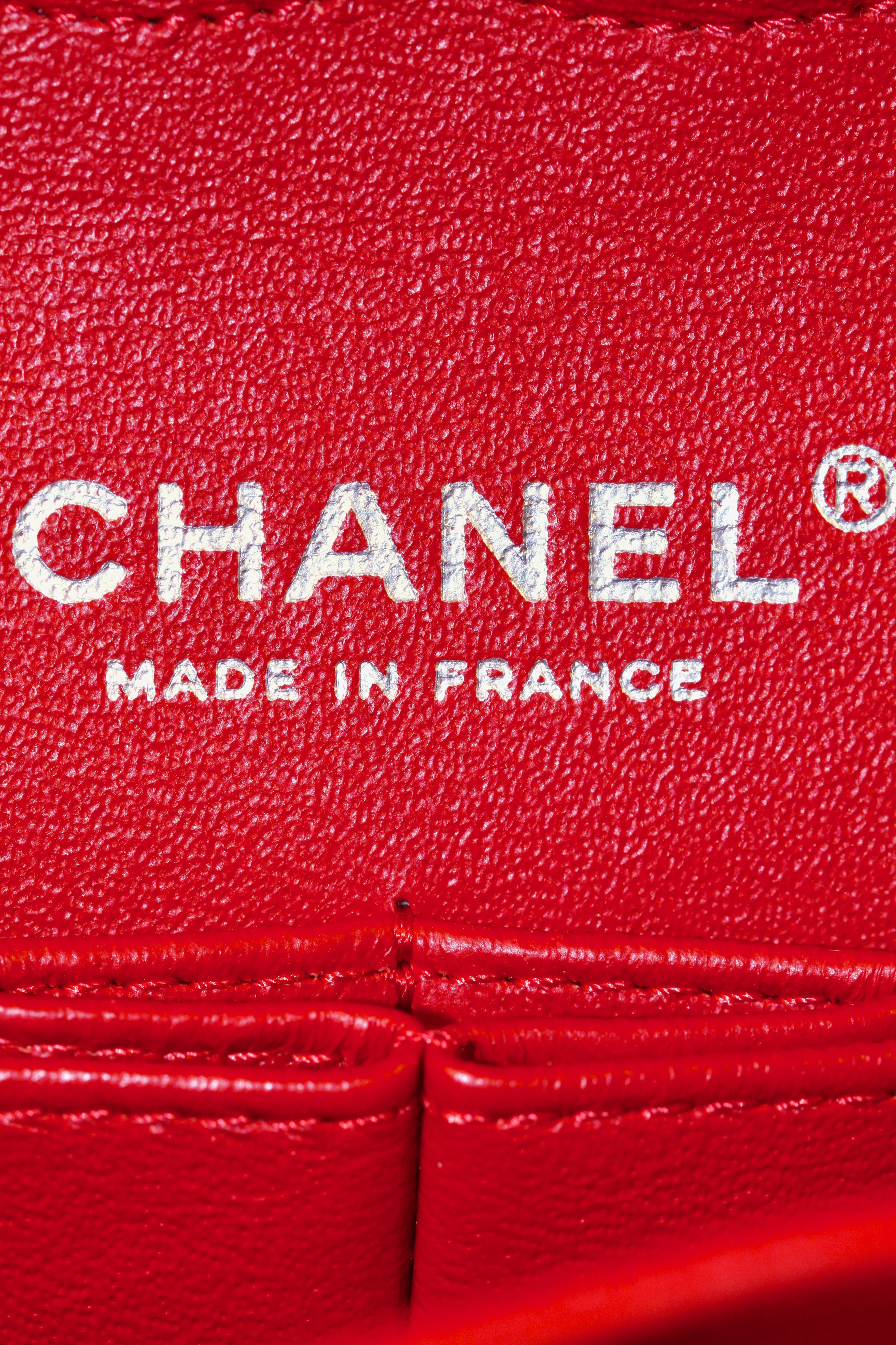 Chanel Classic Double Flap Red Lambskin Leather Bag 10