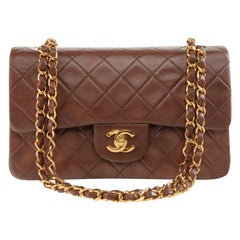 Chanel Classic Double Flap Small Lambskin RARE Chestnut Gold Hardware
