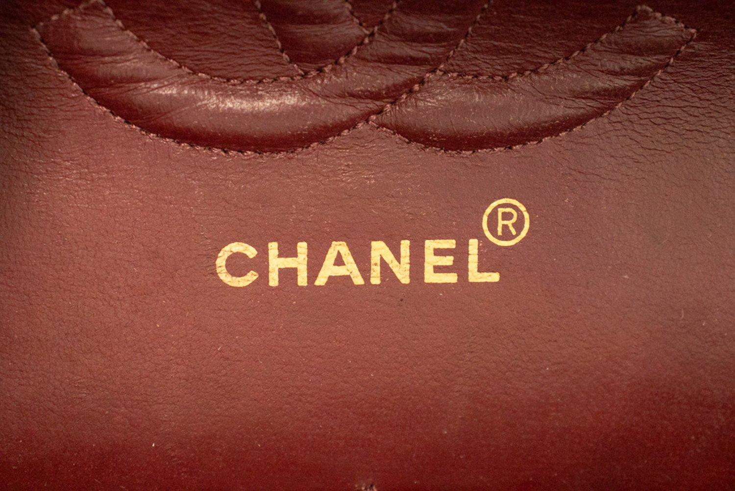 CHANEL Classic Double Flap V-Stitch Chain Shoulder Bag Black Lamb 12