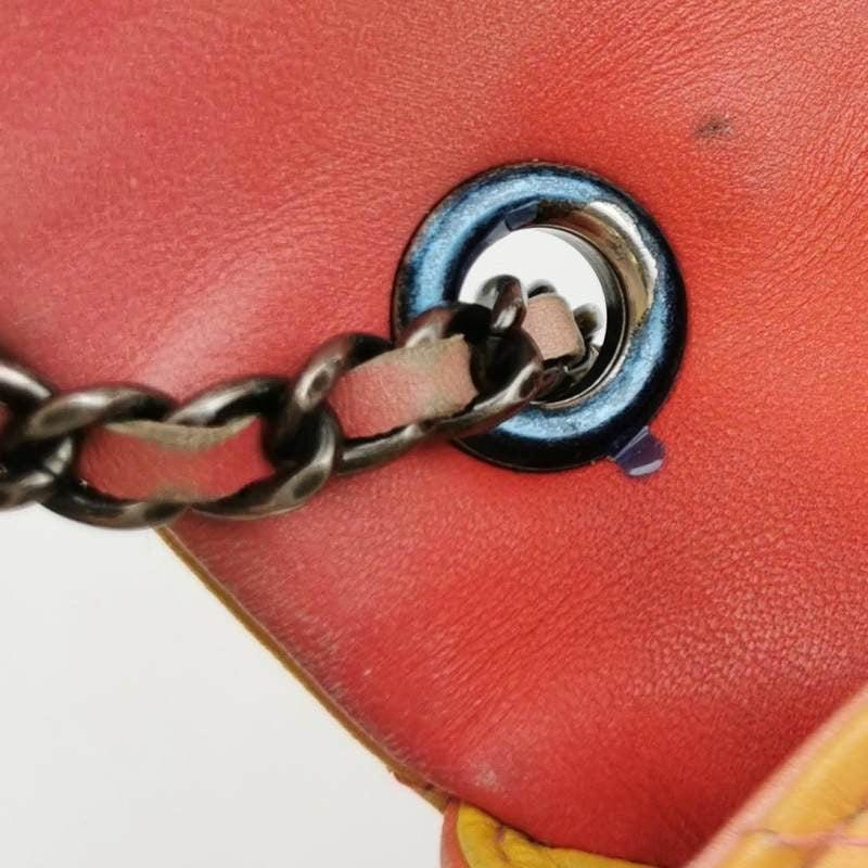 Chanel Classic Flap 2014-2015 Flower Power Lambskin Leather Mini Crossbody Bag For Sale 7