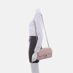 Chanel Classic Flap 2014-2015 Pink Lambskin Leather Medium Shoulder Bag