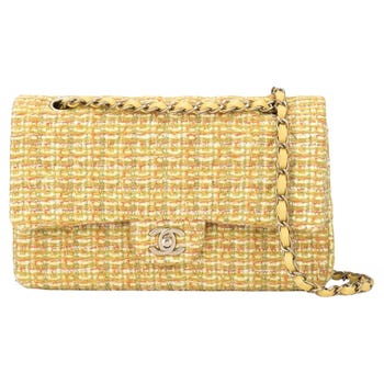 Chanel Classic Flap 2.55 Reissue Herbst 2014 Gelbe Tweed Umhängetasche