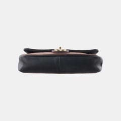 Chanel Classic Flap Bag Calfskin Leather 2014 Medium Nude Pink with Black Trim