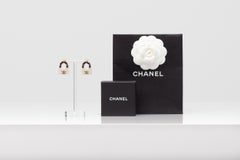 Chanel Classic Flap Bag Earrings Gold Metal 2023