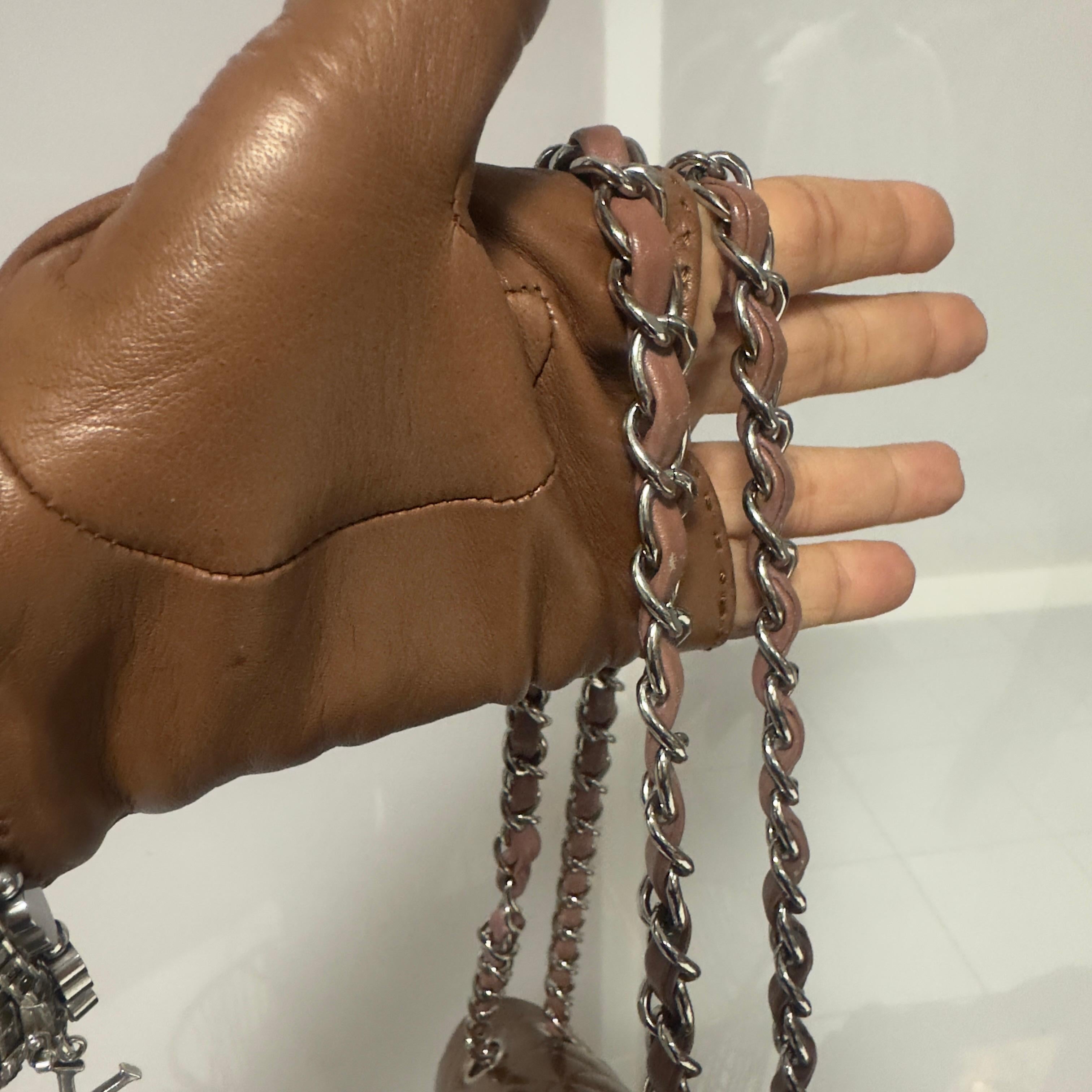 Sac à rabat classique Chanel en bronze métallique  - Collection 2012/2013 en vente 7