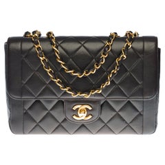 CHANEL Full Chain Flap Shoulder Bag Black Clutch Quilted Lambskin at 1stDibs