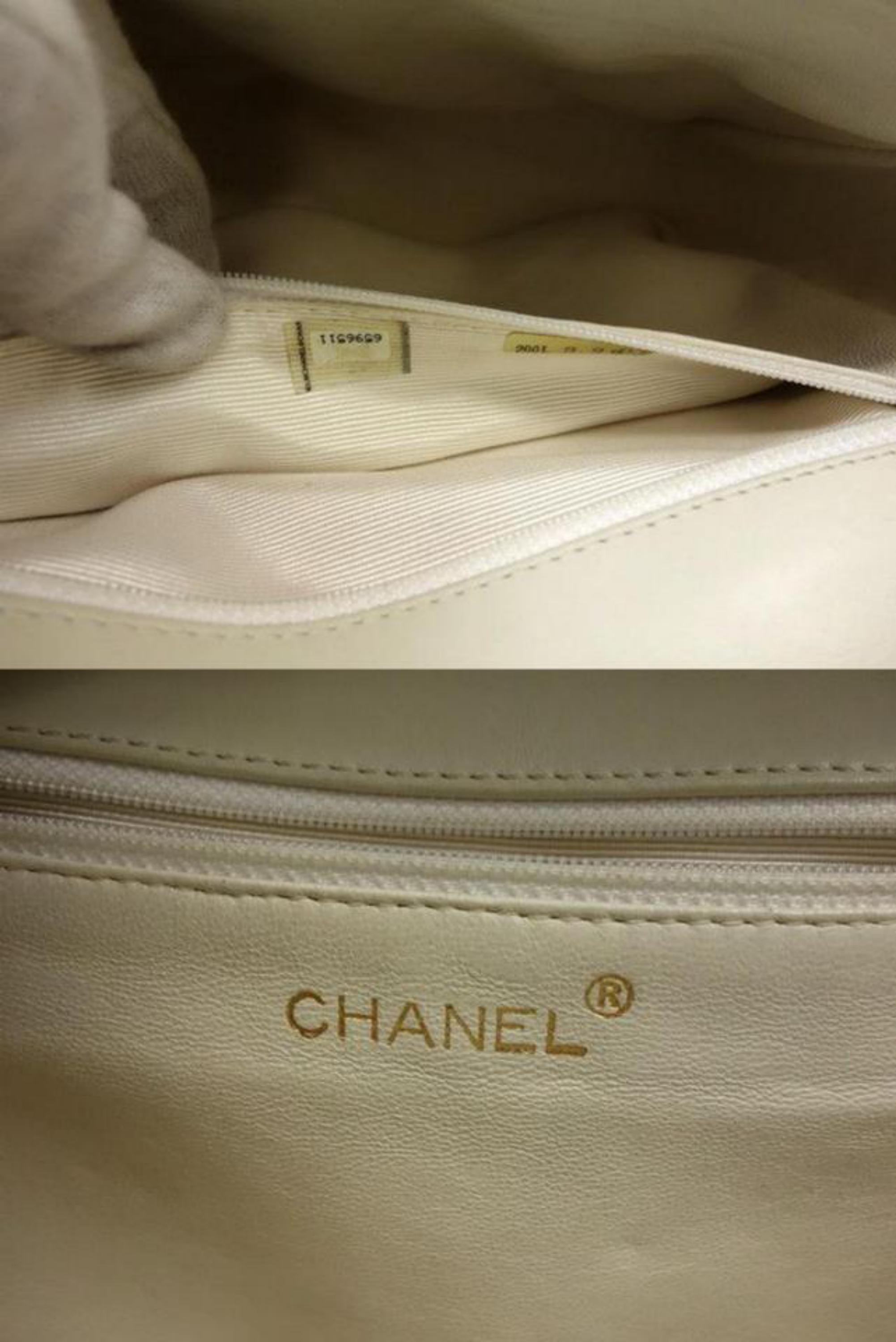 Beige Chanel Classic Flap Bicolor Modern Chain Medium 225406 Shoulder Bag For Sale