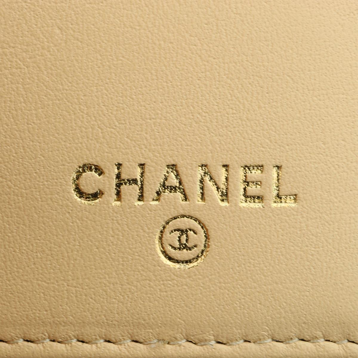 CHANEL Classic Flap Bifold Wallet Beige Caviar with Gold Hardware 2012 6