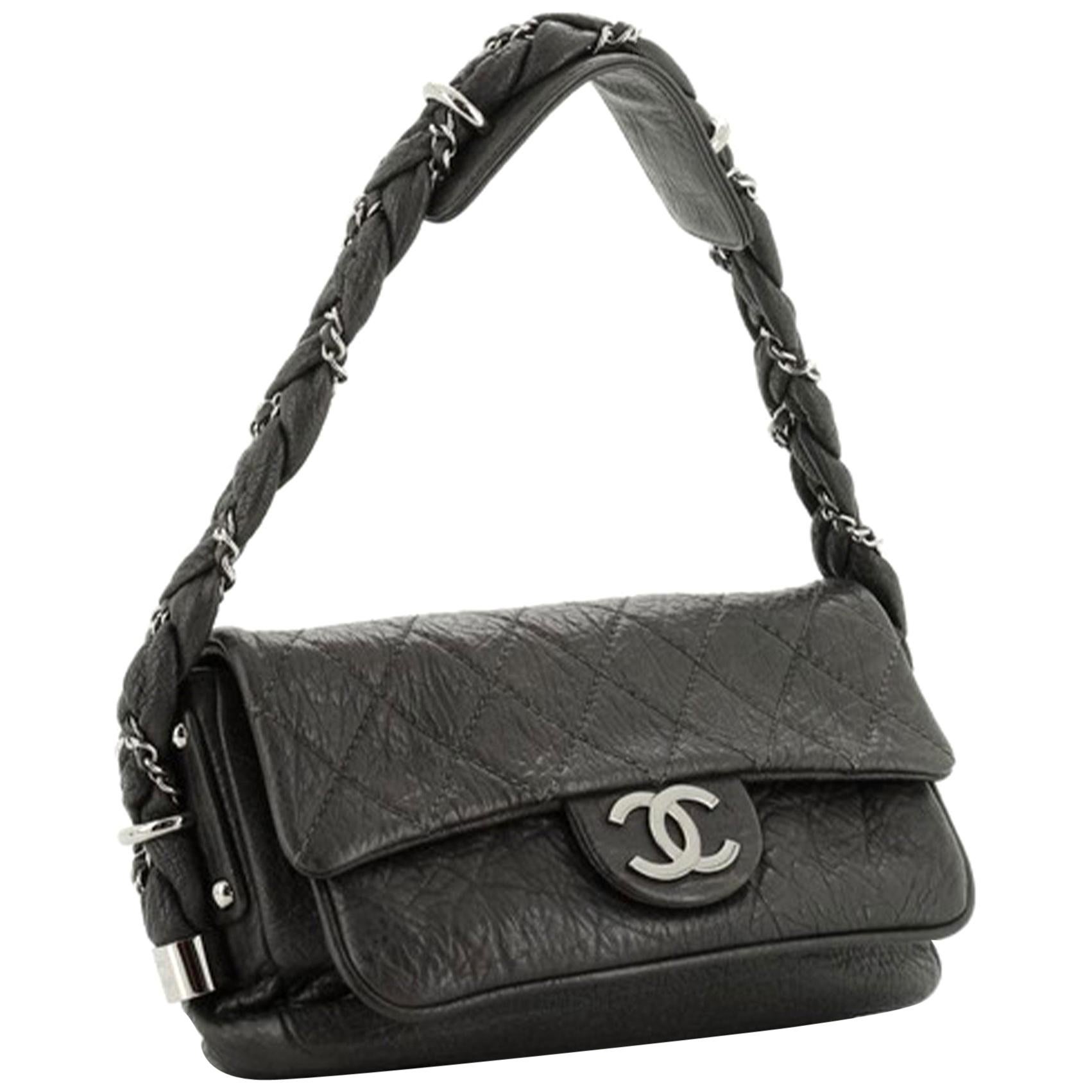 Chanel Classic Flap Braid Quilted Small Black Distressed Lambskin Shoulder  Bag For Sale at 1stDibs | chanel shoulder bag, chanel lady braid flap bag,  chanel cross body bag small