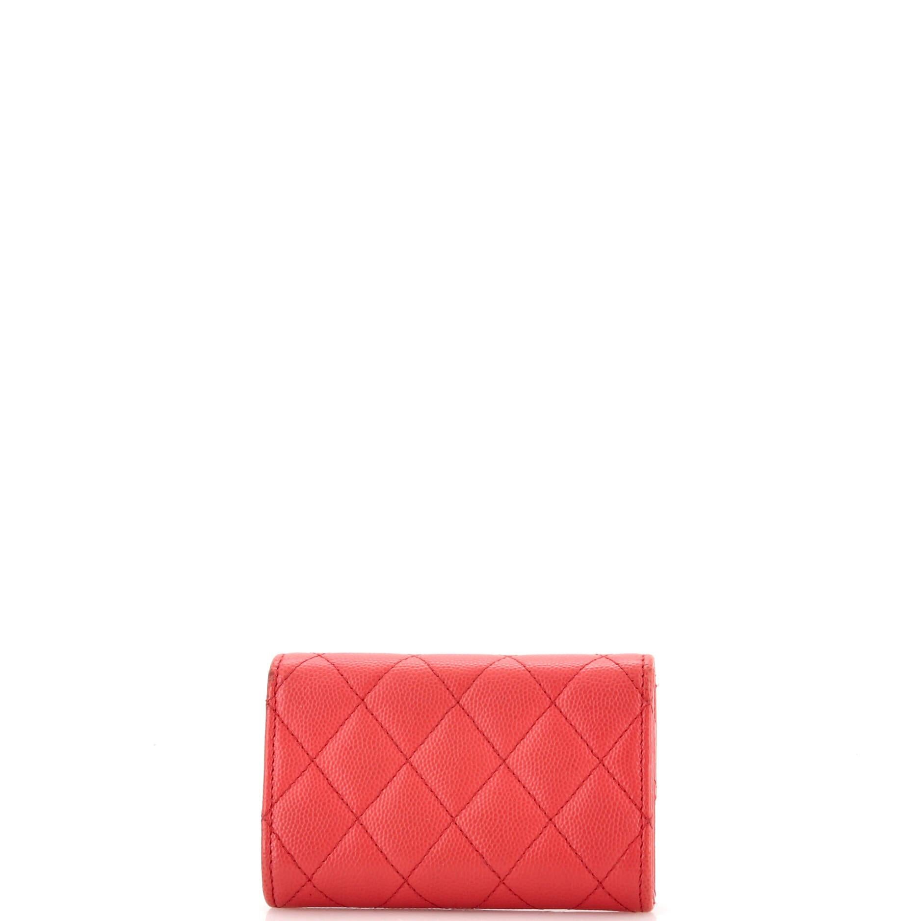 Women's Chanel Classic Flap Card Case Quilted Caviar
