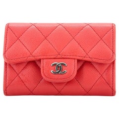 Chanel Classic Flap Card Case Quilted Caviar