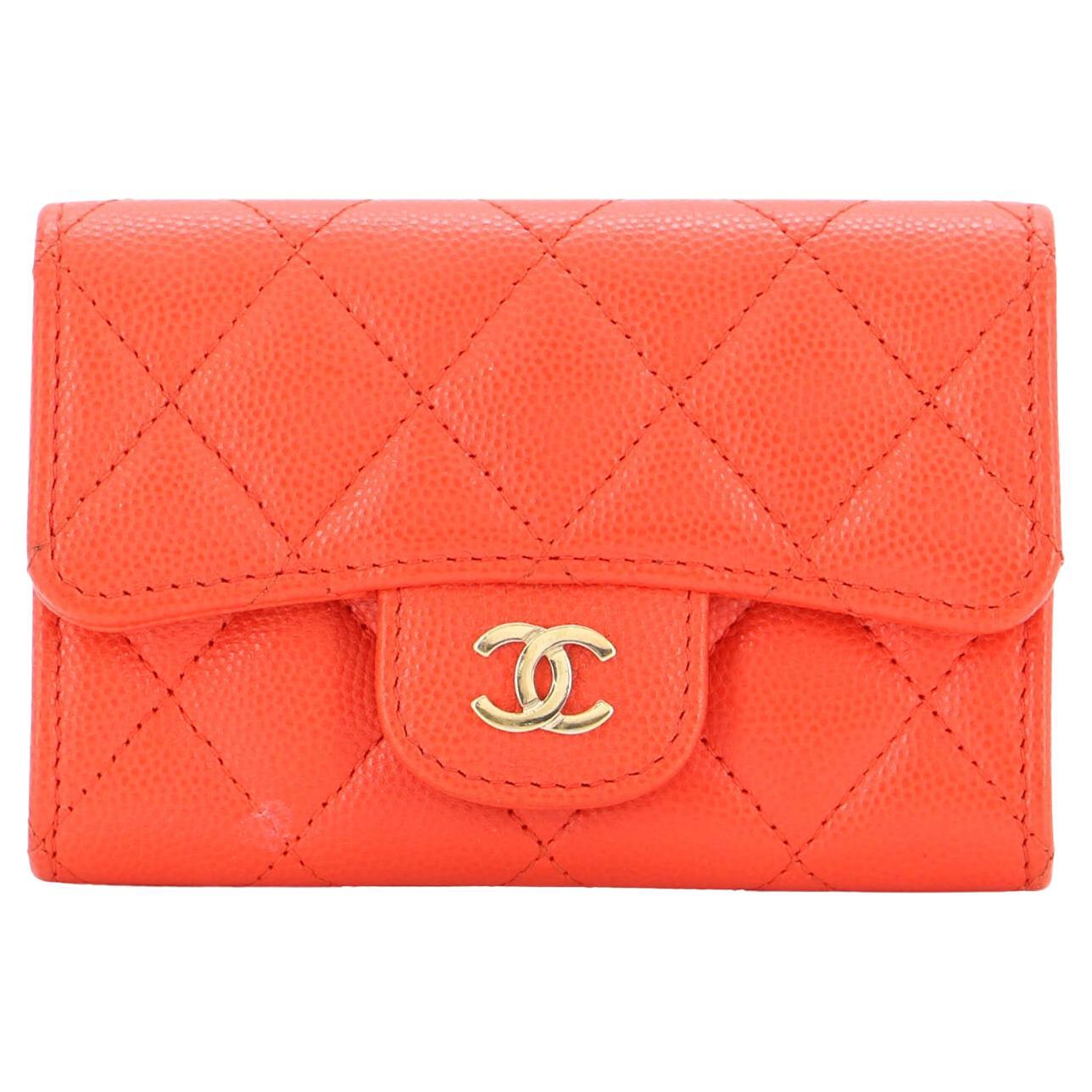 Chanel Classic Flap Card Case Quilted Caviar