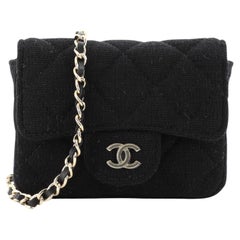 Chanel Classic Flap Card Holder on Chain Quilted Jersey Mini