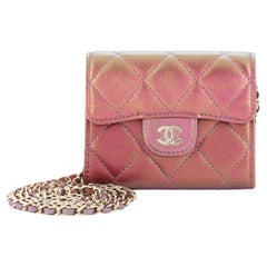 Chanel Classic Flap Card Holder on Chain Quilted Lambskin Mini