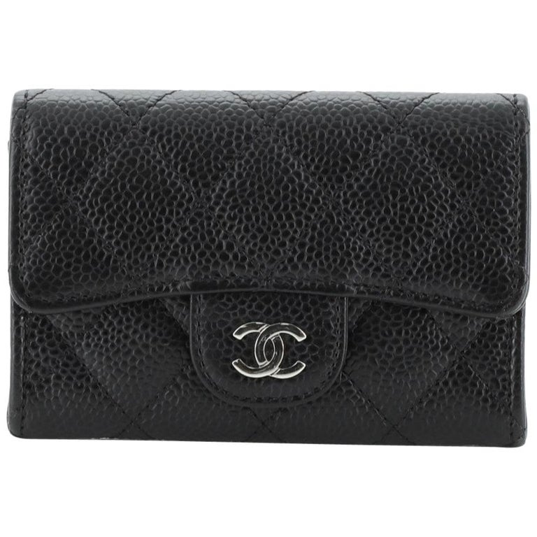 Chanel Classic Flap Card Holder Quilted Caviar at 1stDibs chanel flap card holder caviar