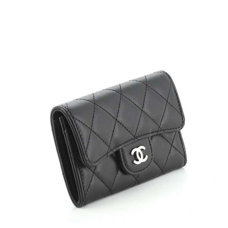 Chanel CC Card Holder Quilted Lambskin Leather Wallet - DDH