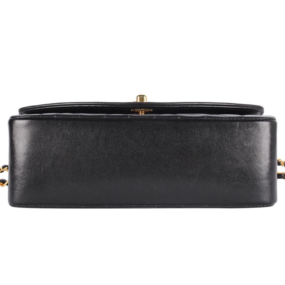 CHANEL Classic Flap CC Leather Diana 22 Cross Body Bag Black For Sale 8