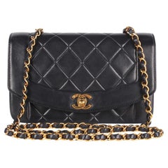 CHANEL Classic Leather Diana 22 Cross Body Bag Noir