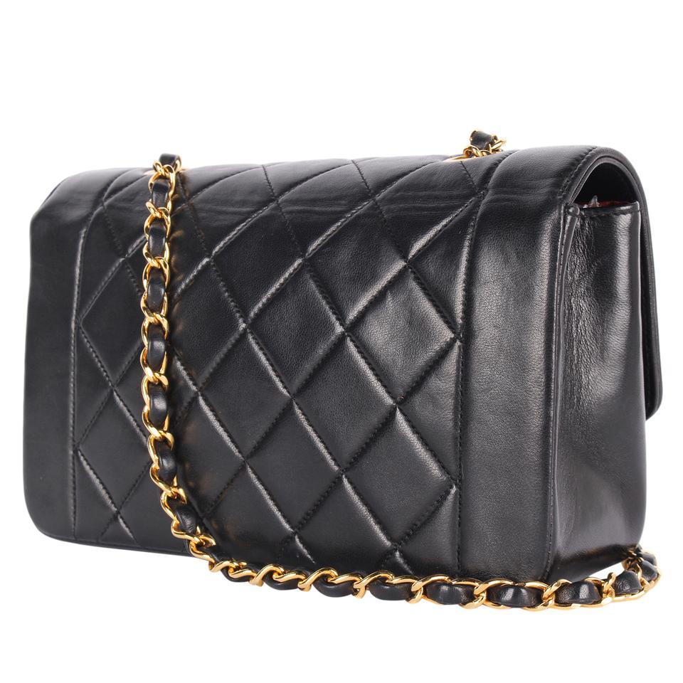 CHANEL Classic Flap CC Leather Diana 22 Cross Body Bag Black For Sale 5