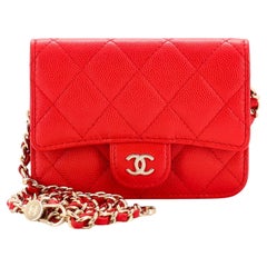Chanel Classic Flap Chain Belt Bag Quilted Caviar Mini