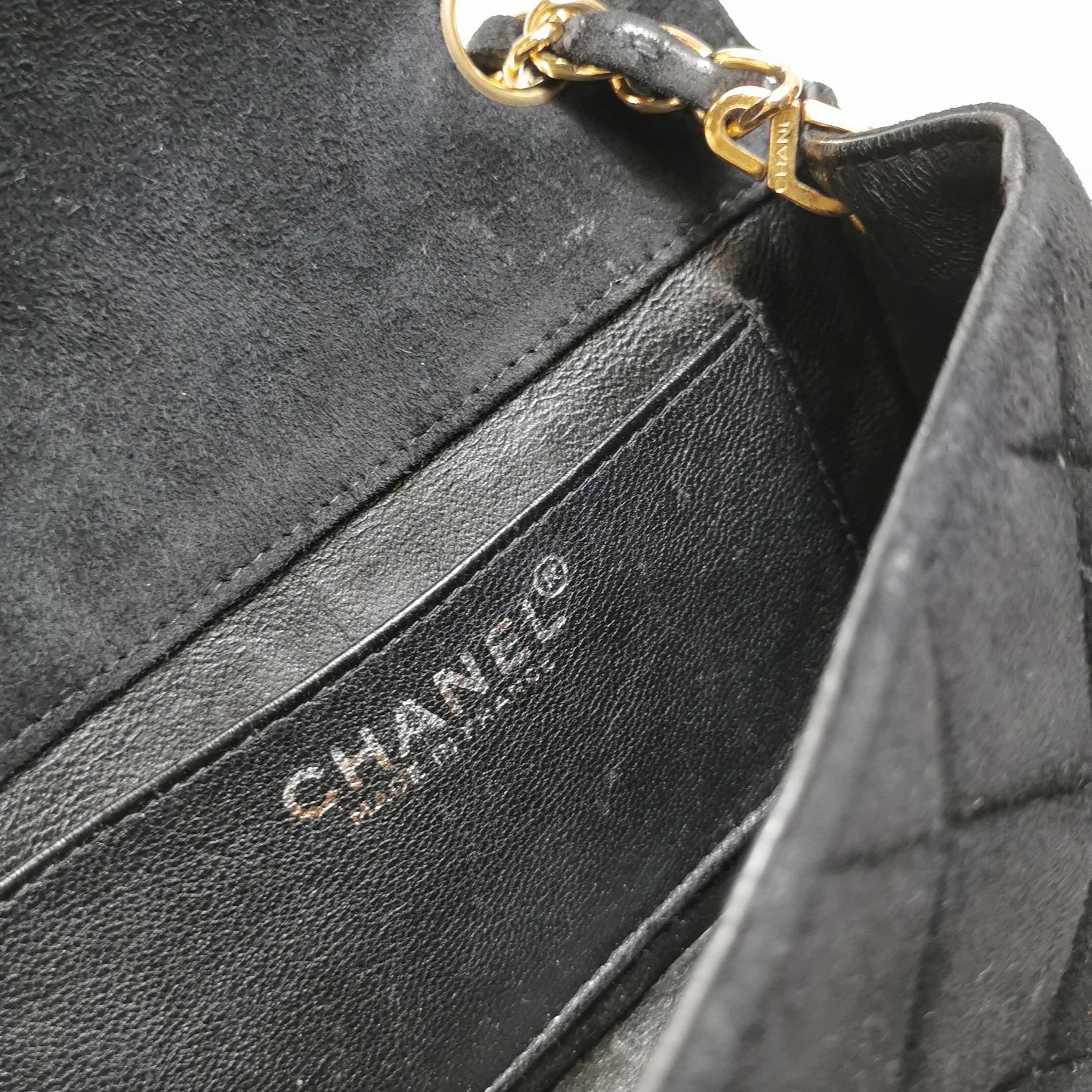 Chanel Classic Flap Extra Mini Black Suede Quilted Gold-tone Hardware For Sale 7