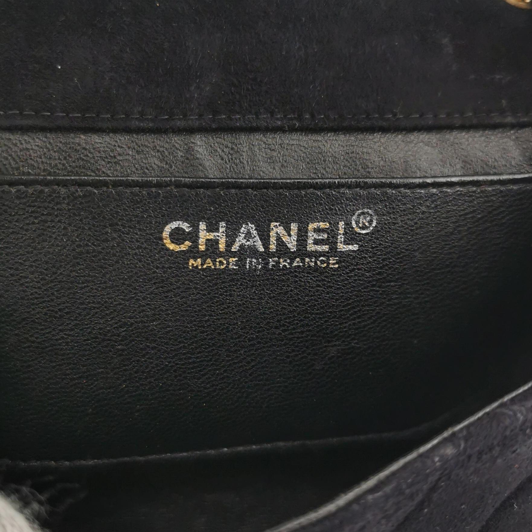 Chanel Classic Flap Extra Mini Black Suede Quilted Gold-tone Hardware For Sale 2