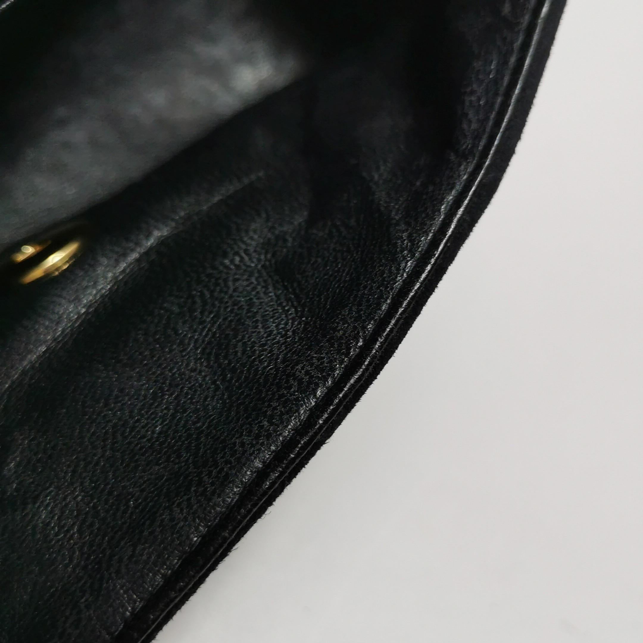 Chanel Classic Flap Extra Mini Black Suede Quilted Gold-tone Hardware For Sale 5