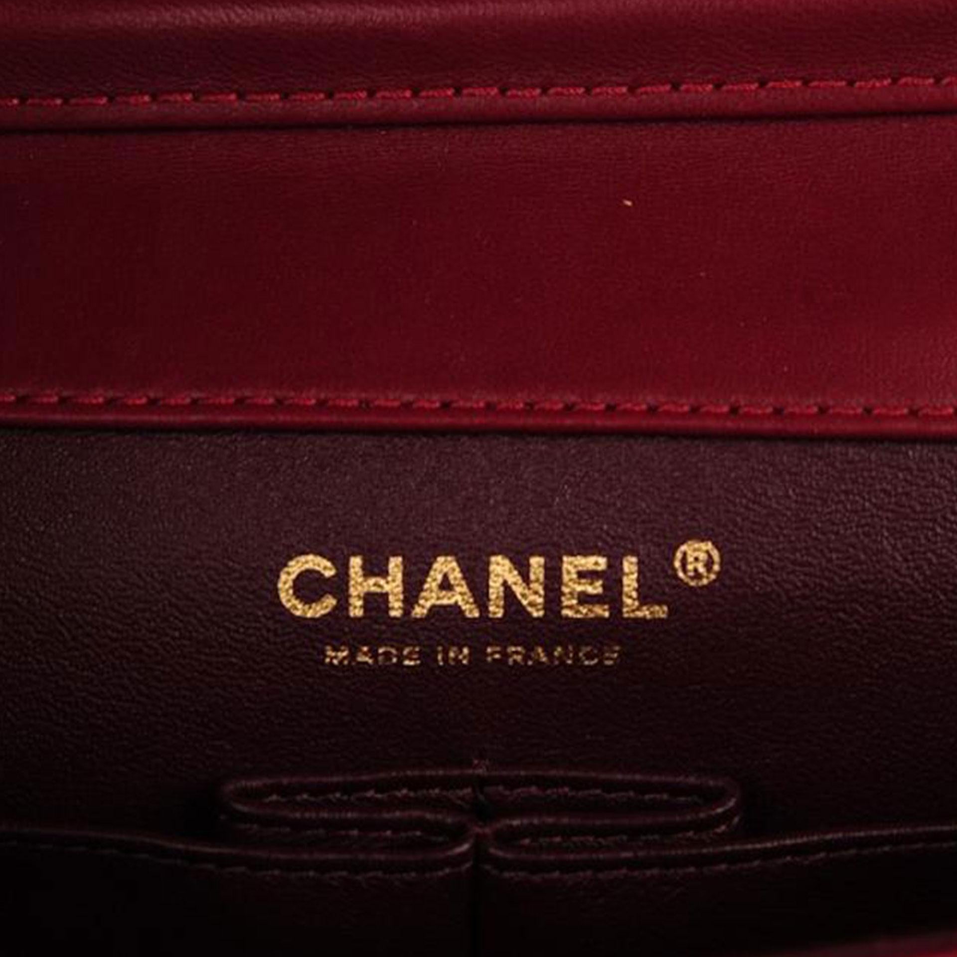 Chanel Classic Clutch Gabrielle Brasserie Menu Burgundy Black Lambskin  Sac en vente 1