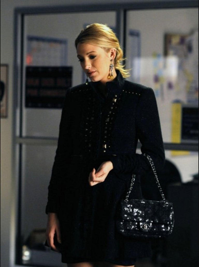 Chanel Classic Flap Hidden Mesh Medium Black Sequins Shoulder Bag