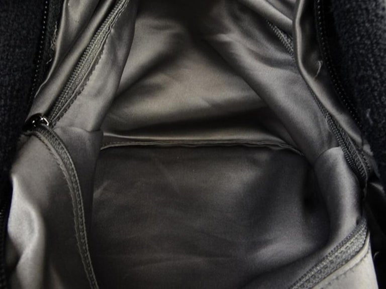 Chanel Classic Flap Hobo Jumbo Bow 211007 Black Pile Shoulder Bag For ...