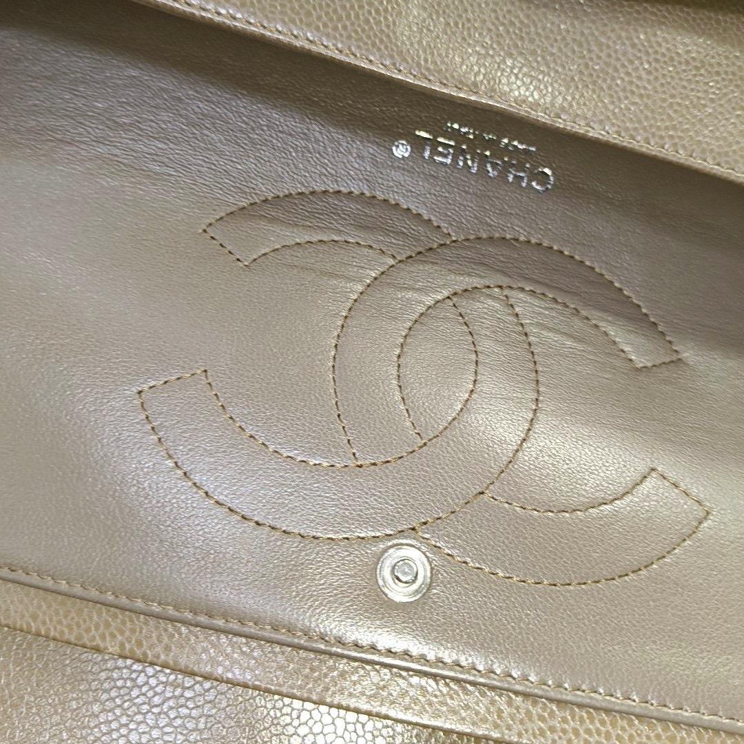 Chanel Classic Flap Jumbo 2012 Coffee Brown Caviar Leather Double Flap Silver Ha 6