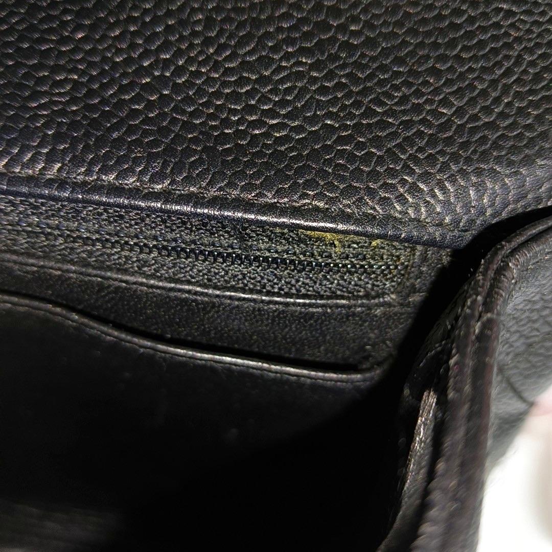 Chanel Classic Leather Jumbo Black Caviar Leather Single Flap 24k Gold Hardware en vente 11