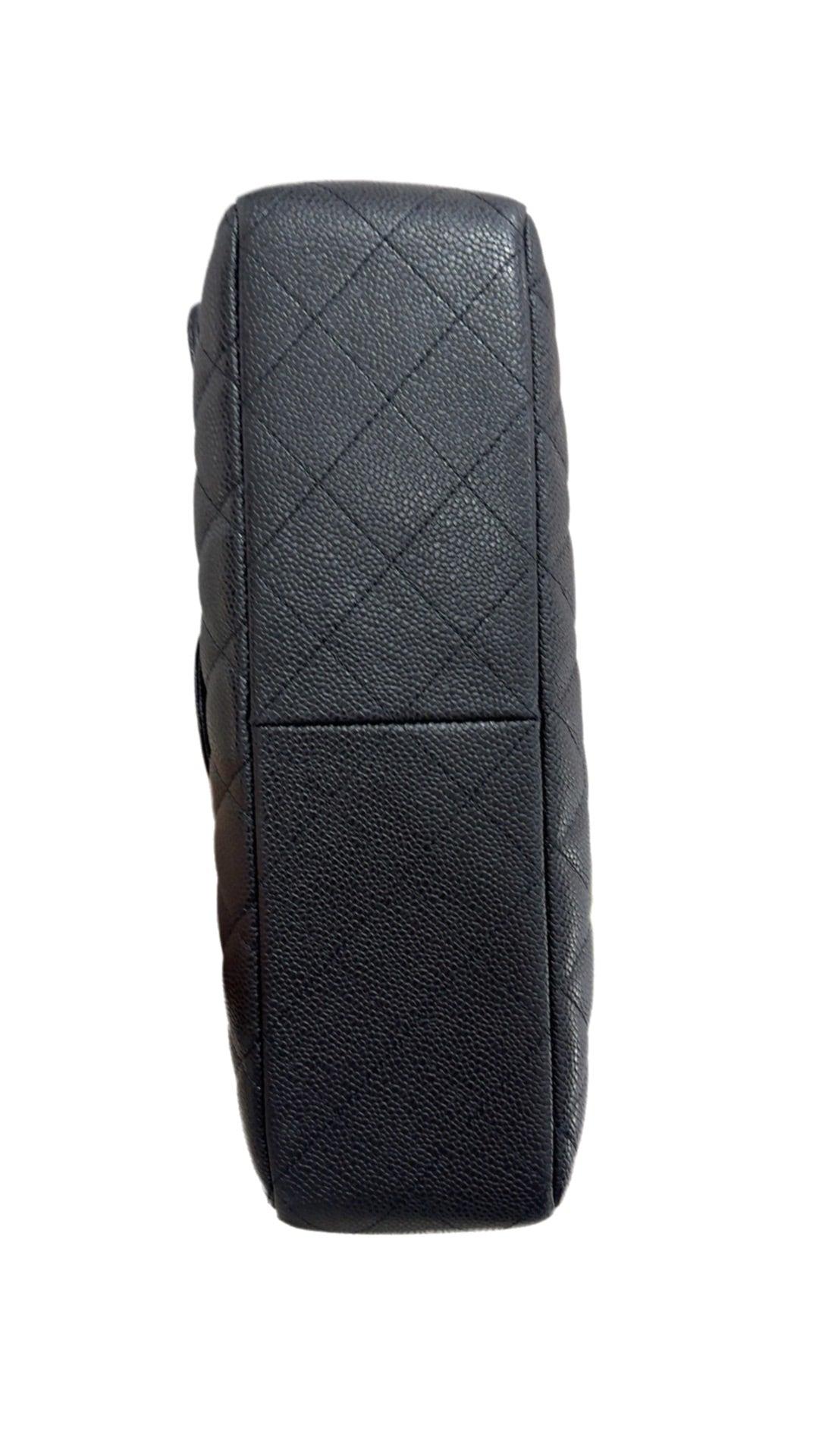 Chanel Classic Flap Jumbo Black Caviar Leather Single Flap with Gold Hardware 1