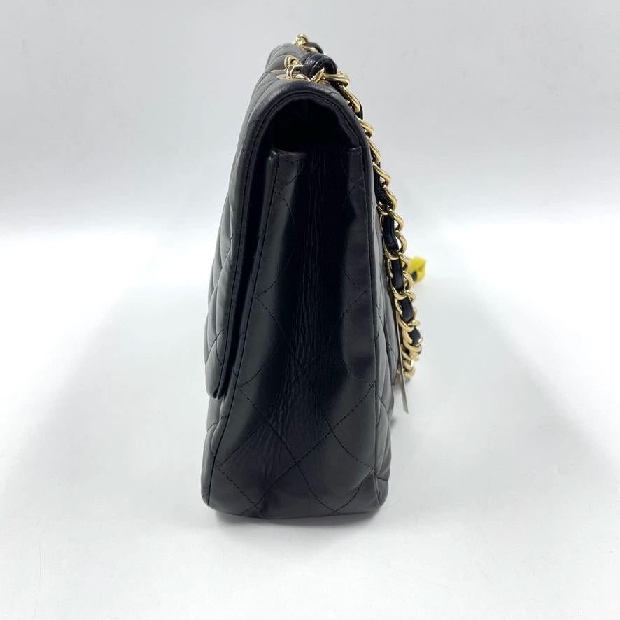 Women's Chanel Classic Flap Jumbo Black Lambskin Leather Gold Hardware
