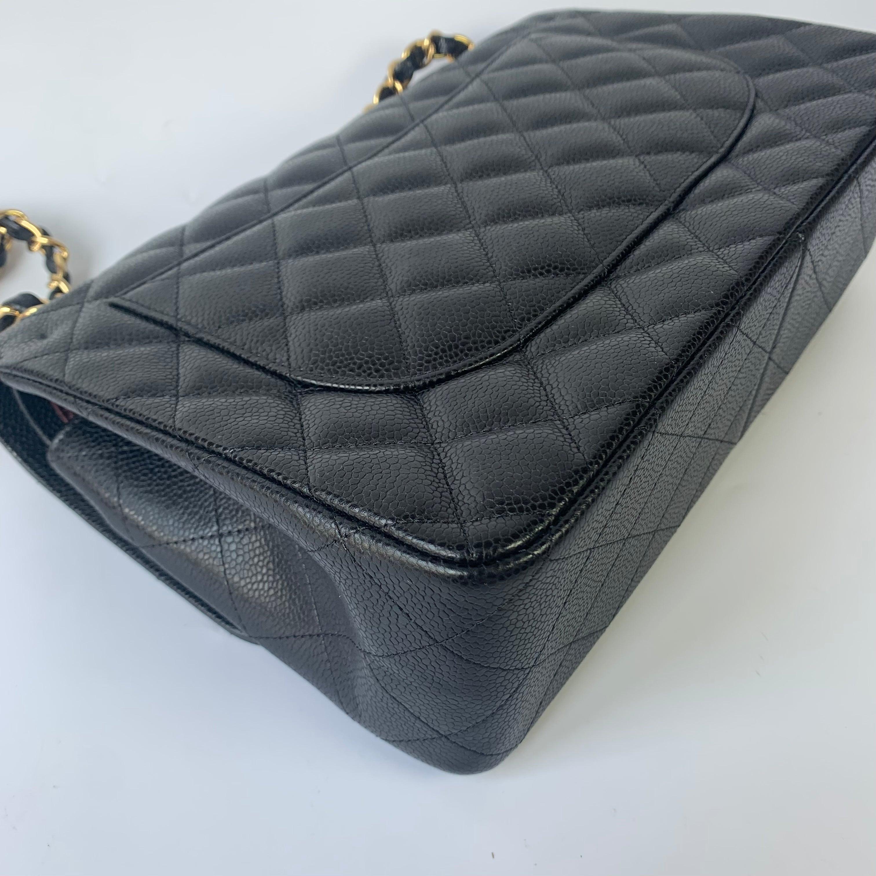 Chanel Classic Flap Jumbo Caviar Leather Double Flap w/ Gold Hardware, 2015-2016 5