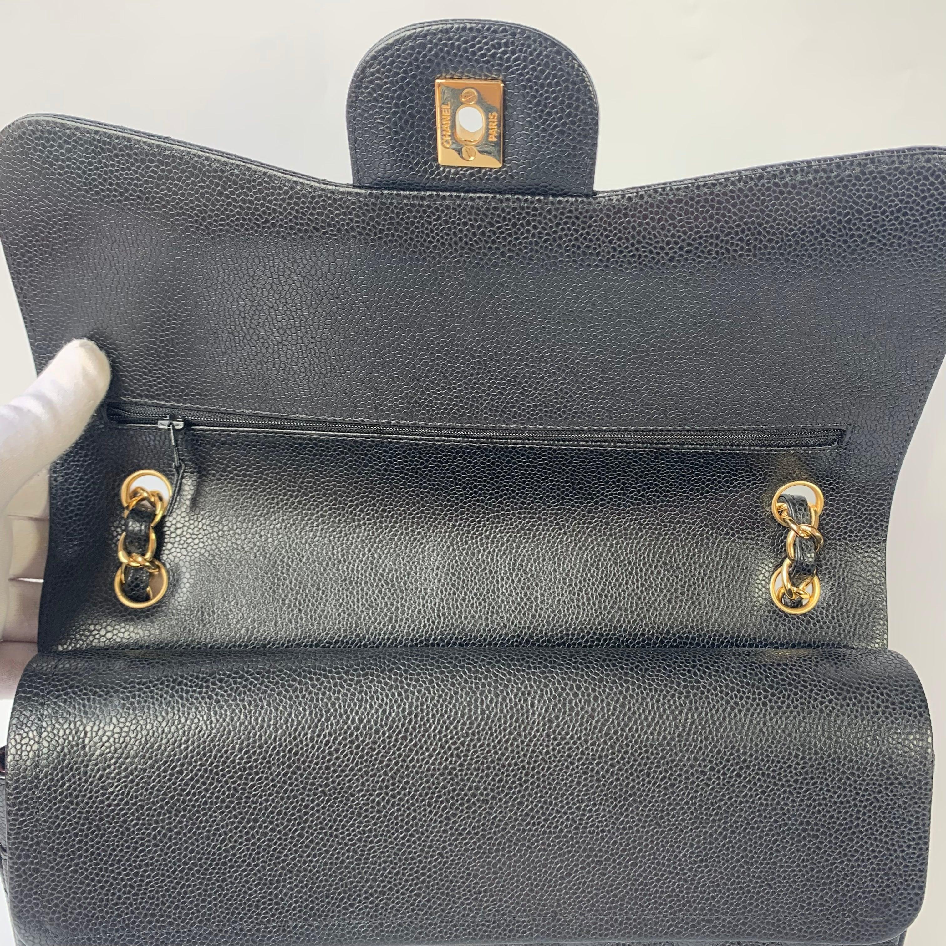 Chanel Classic Flap Jumbo Caviar Leather Double Flap w/ Gold Hardware, 2015-2016 7