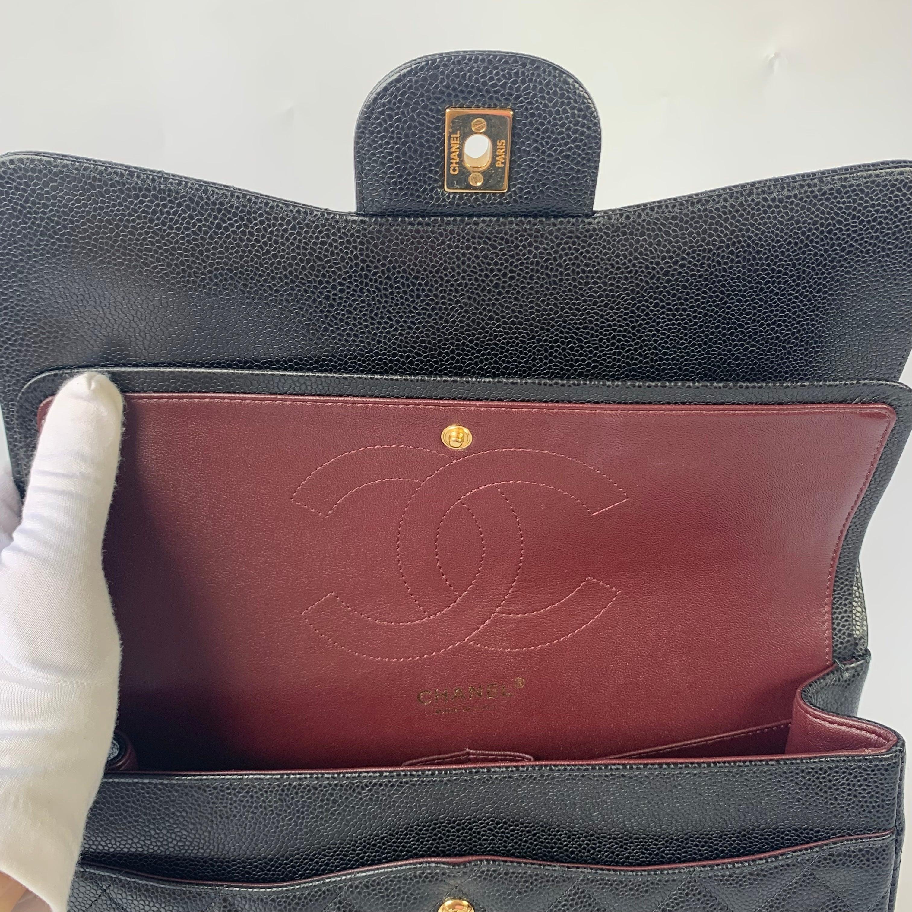 Chanel Classic Flap Jumbo Caviar Leather Double Flap w/ Gold Hardware, 2015-2016 10