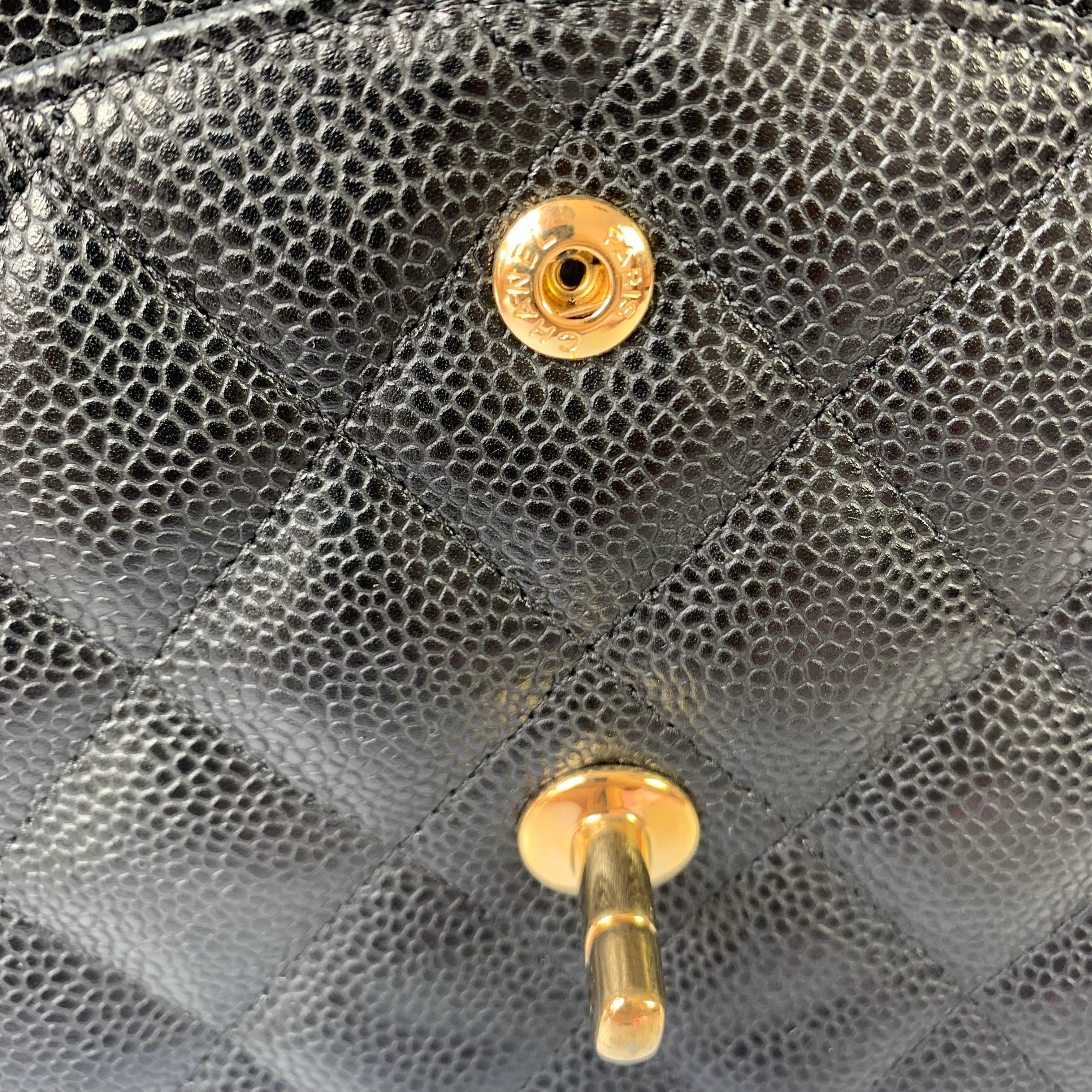 Chanel Classic Flap Jumbo Caviar Leather Double Flap w/ Gold Hardware, 2015-2016 13